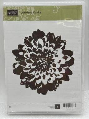 Stampin Up Definitely Dahlia Rubber Stamp- Item # 139911 Large 4” Flower New